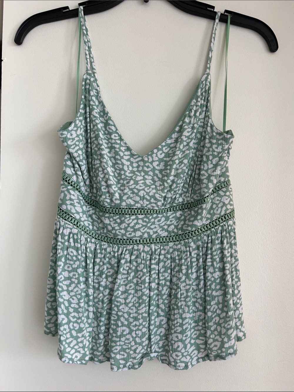 Trixxi Mint Green Printed Spaghetti Strap Camisole